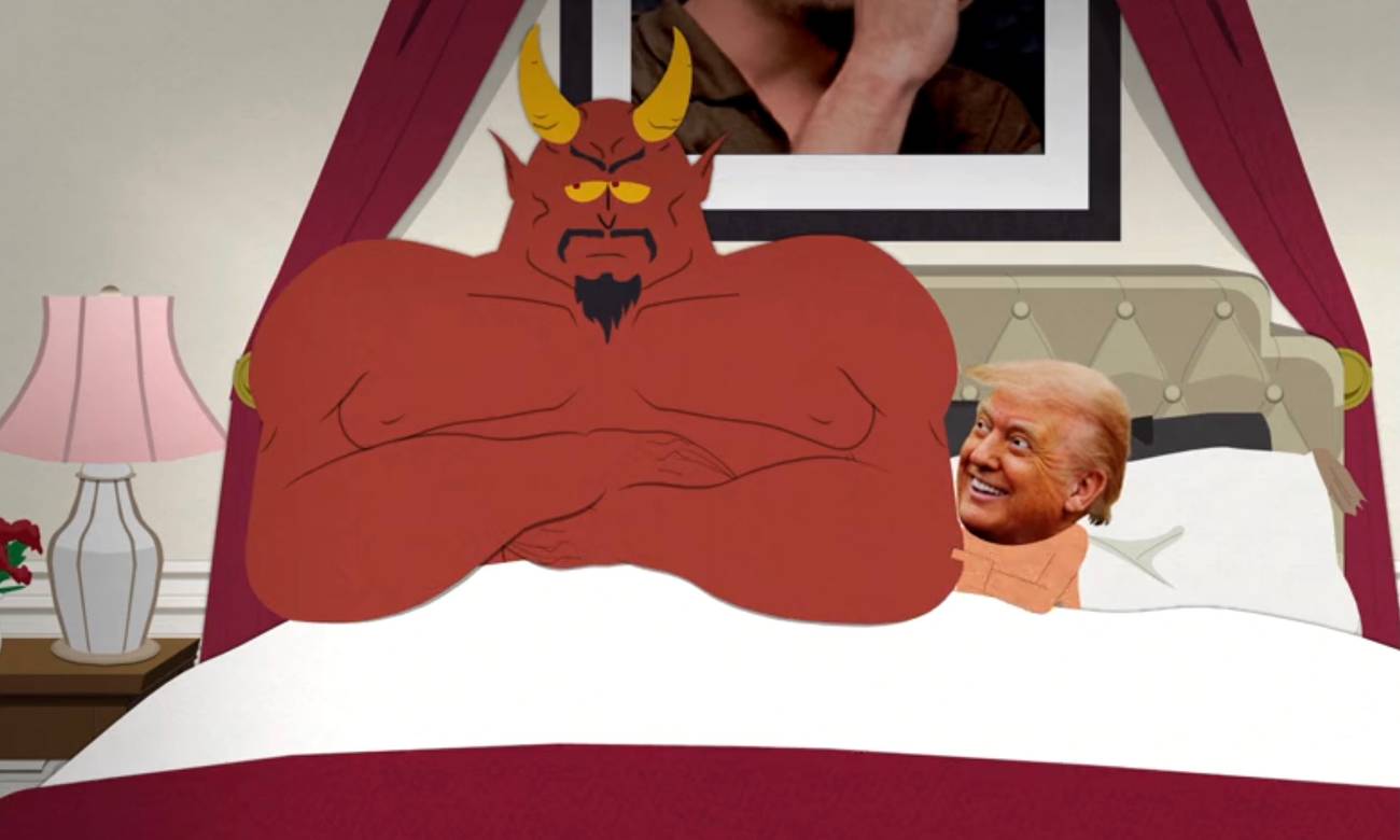 President Trump romances Satan in bed in South Park