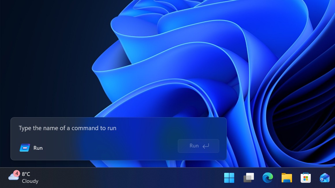Modern Run box on windows 11