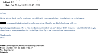 'Thank you for . . . an incredible visit': New docs show Kamen spent time on Epstein's island