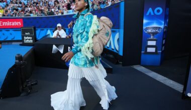 Naomi Osaka tones down her walk-on outfit. Turns up the heat at Australian Open