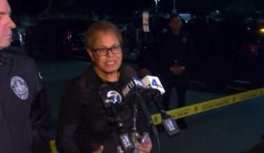 U-Haul truck speeds through Los Angeles march supporting Iranian people