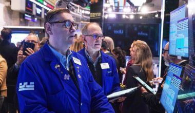 US stocks hold near their all-time high while the dollar’s value stabilizes