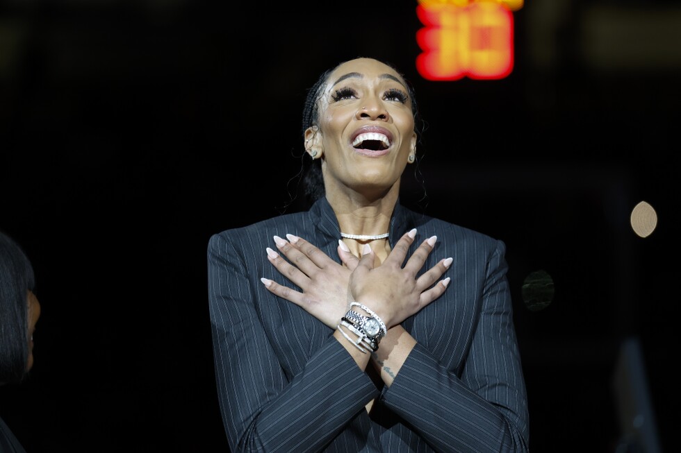South Carolina retires jersey number of three-time WNBA MVP A’ja Wilson
