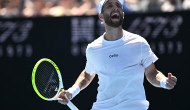 Australian Open: Moutet's bold serve choice stuns crowd
