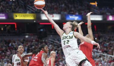 Clark has triple-double to lead Fever past Sky 93-58 as tempers flare after hard foul in 3rd quarter