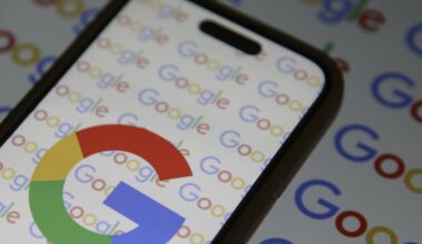 Google logo on a phone wallpaper.