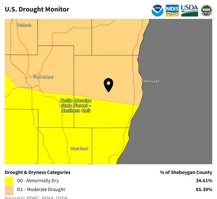 Moderate Drought / Abnormally Dry Conditions Now Expected to Persist