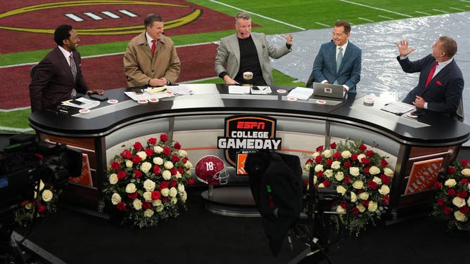 ESPN College GameDay set at the Rose Bowl Game