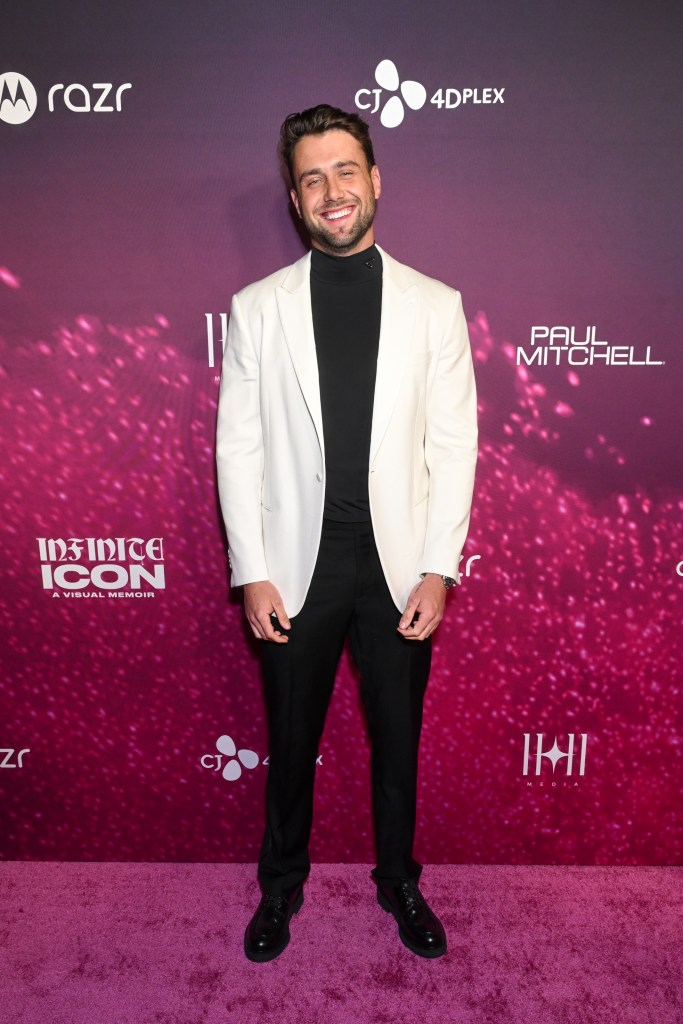 Harry Jowsey attends a premiere for the documentary "Infinite Icon: A Visual Memoir" in Los Angeles, California