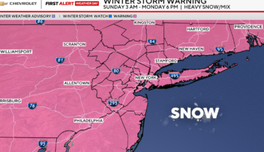 Winter storm timeline for New York, New Jersey shows when heaviest snow will hit this weekend
