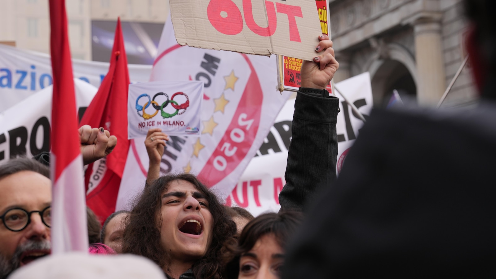 Demonstrators in Milan protest ICE unit at Winter Olympics, criticizing 'creeping fascism'