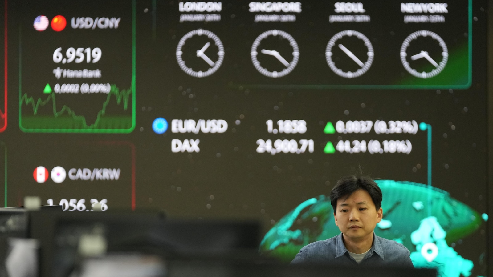 Asian shares mostly dip as the yen rises against the U.S. dollar