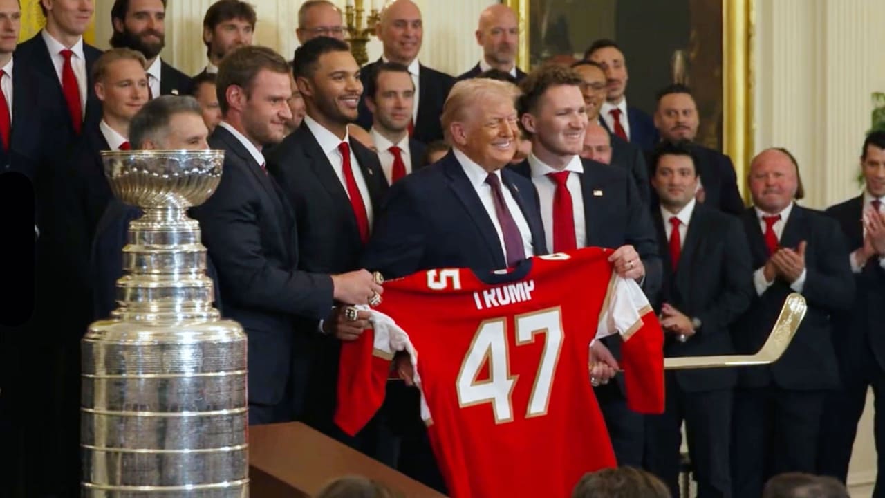 Panthers visit White House to celebrate back-to-back Stanley Cup wins
