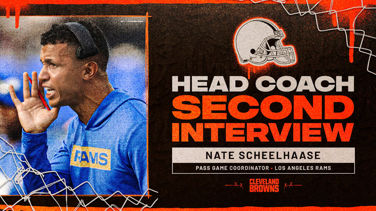 Browns complete 2nd head coach interview with Rams pass game coordinator Nate Scheelhaase