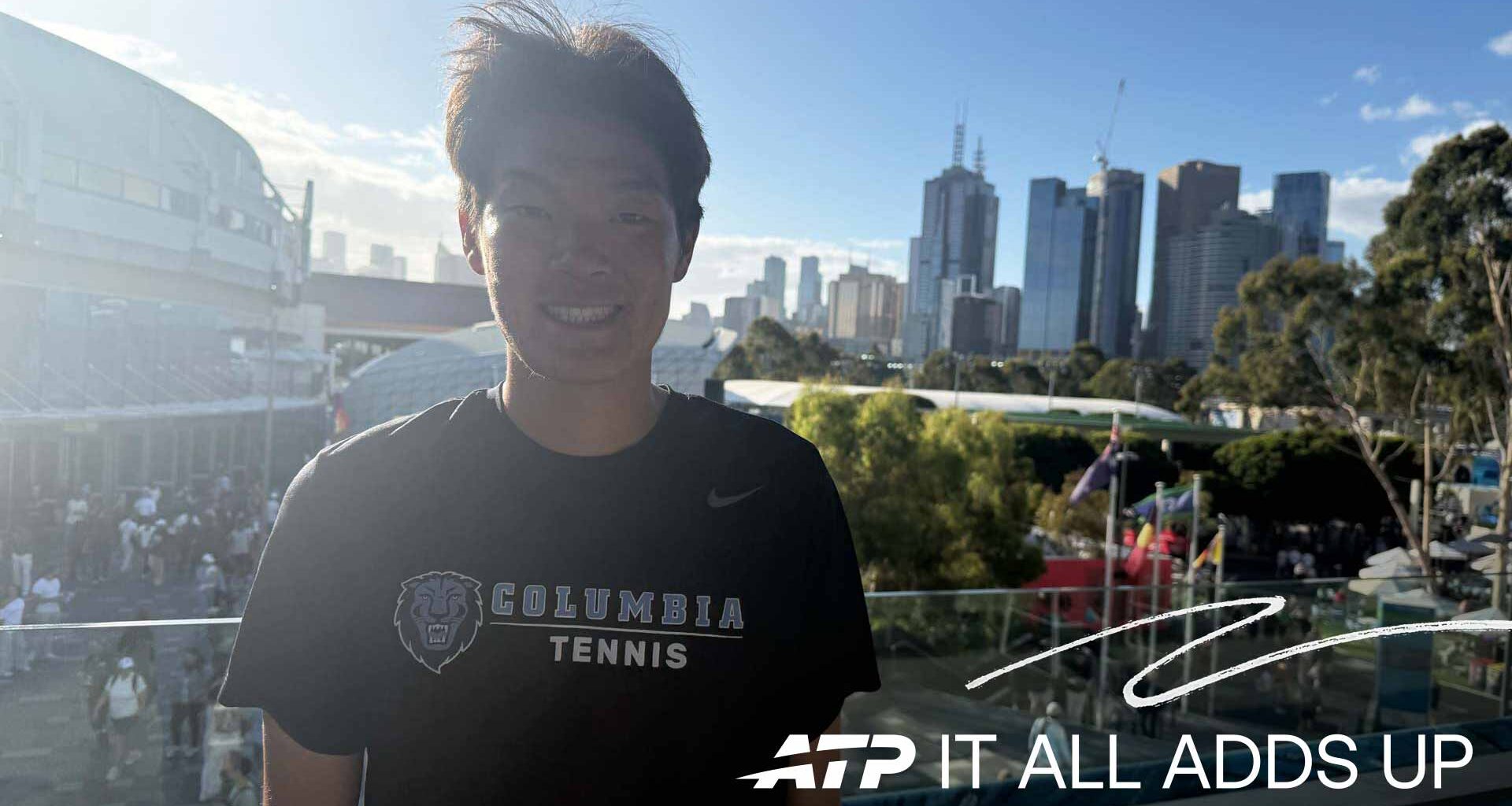 Michael Zheng is competing in his first major main draw at the Australian Open.