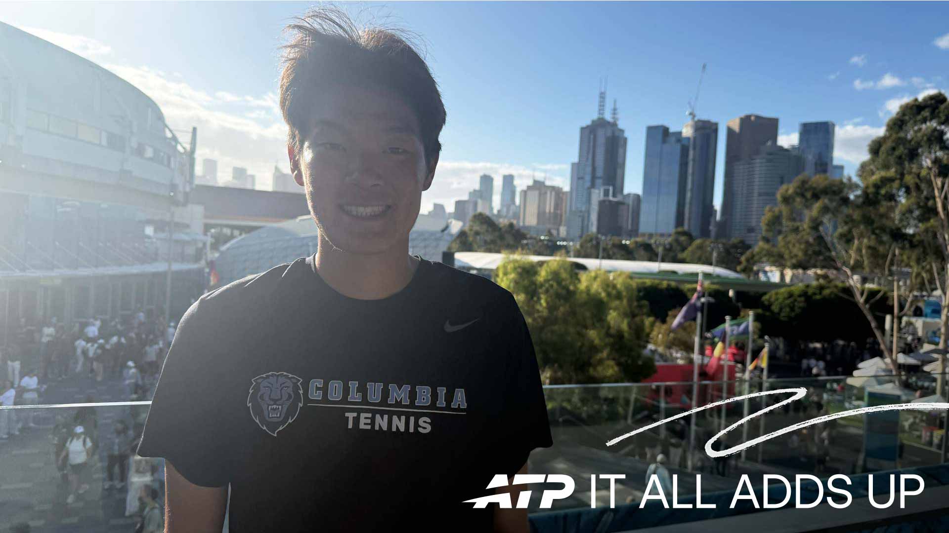 Michael Zheng is competing in his first major main draw at the Australian Open.