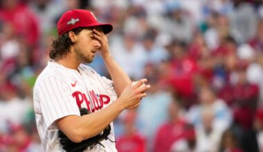 Philadelphia Phillies starting pitcher Aaron Nola