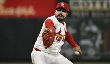 Sep 16, 2025; St. Louis, Missouri, USA; St. Louis Cardinals relief pitcher JoJo Romero (59) pitches against the Cincinnati Reds in the eighth inning at Busch Stadium. Mandatory Credit: Joe Puetz-Imagn Images