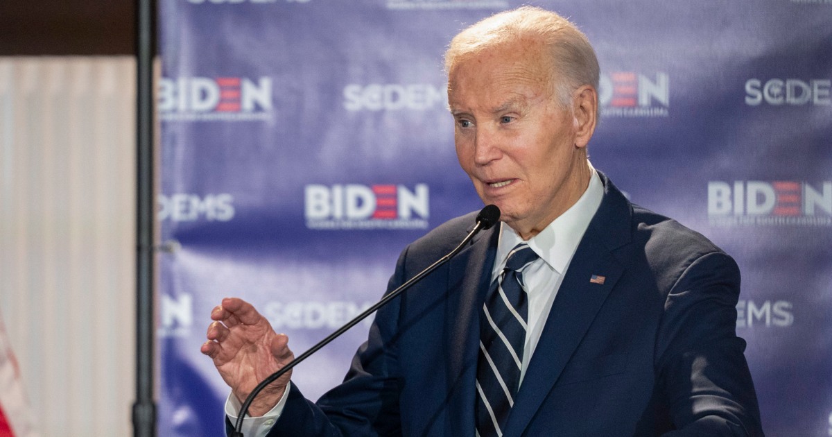 Biden seizes on Trump's sinking favorability in a combative speech in South Carolina