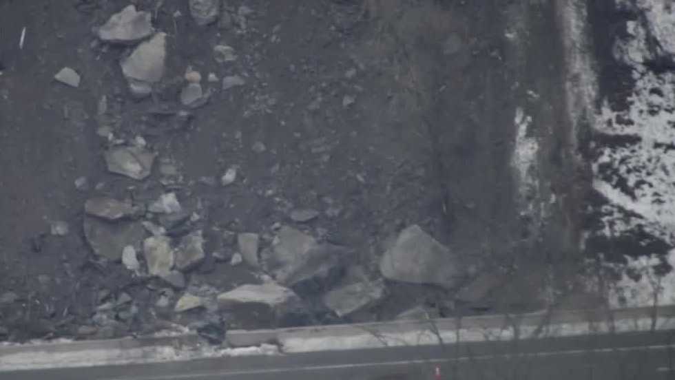 Rock slide causes traffic restrictions on Route 28