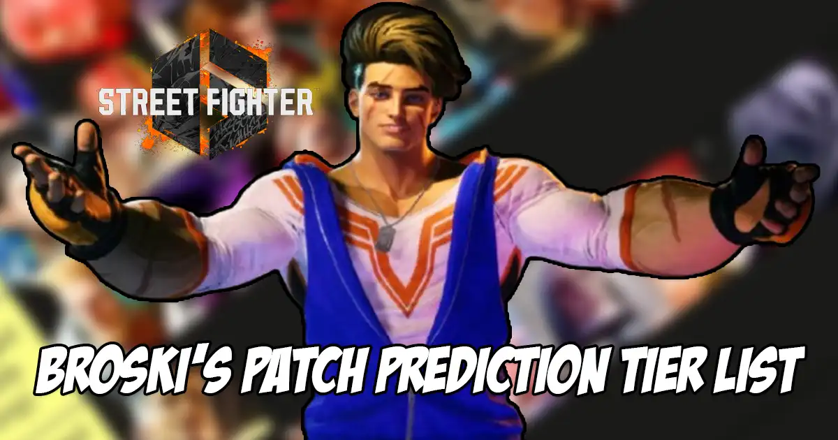 Tier list that predicts how characters will be adjusted in the upcoming balance patch for Street Fighter 6 released by Broski