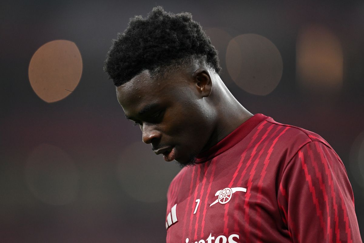 Bukayo Saka before an Arsenal game