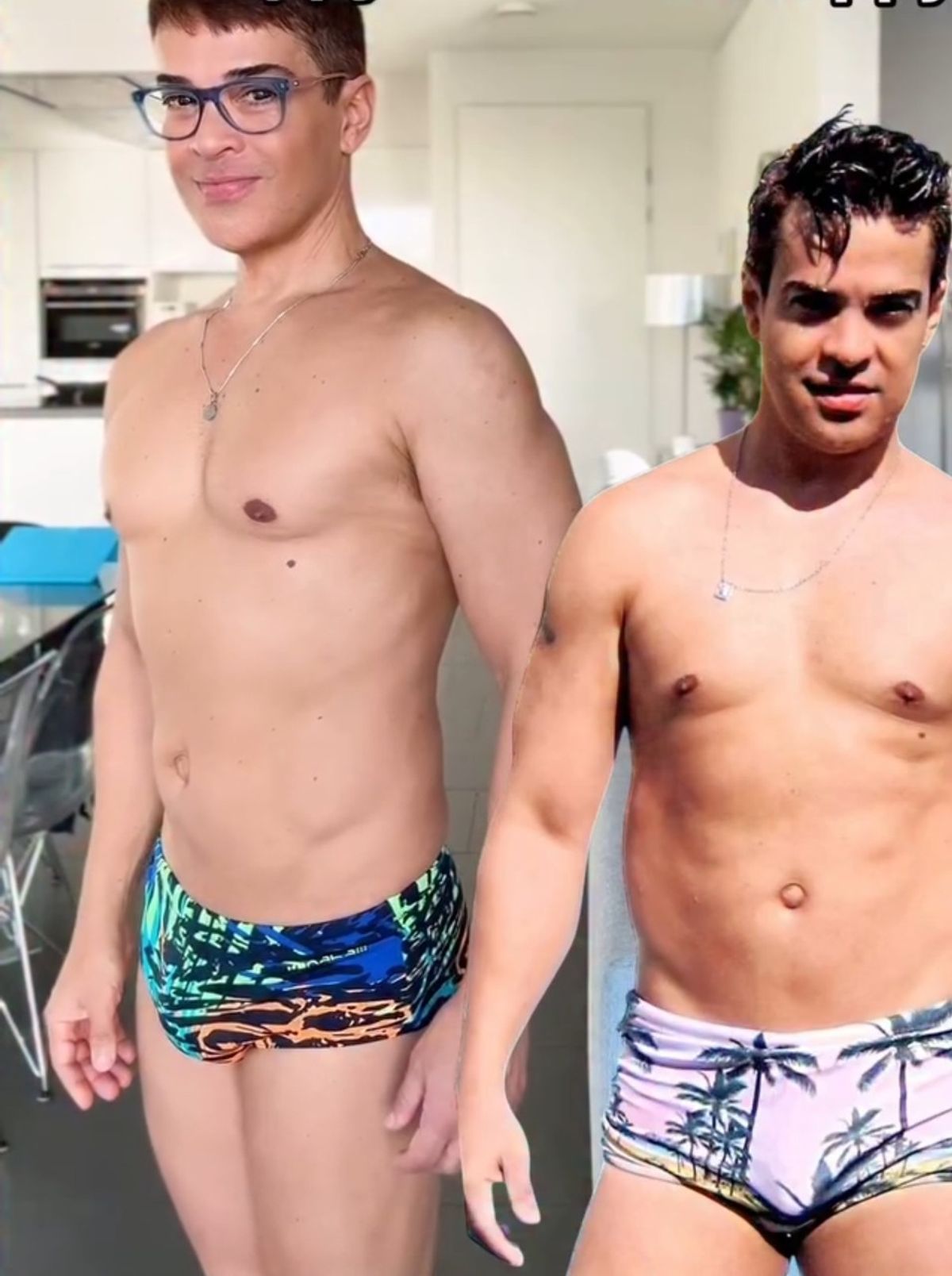 Edson Brandao at 58, left, and 38 (Cover Images)