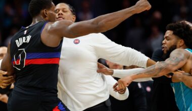 Fight between Pistons and Hornets results in four players being ejected :: WRAL.com