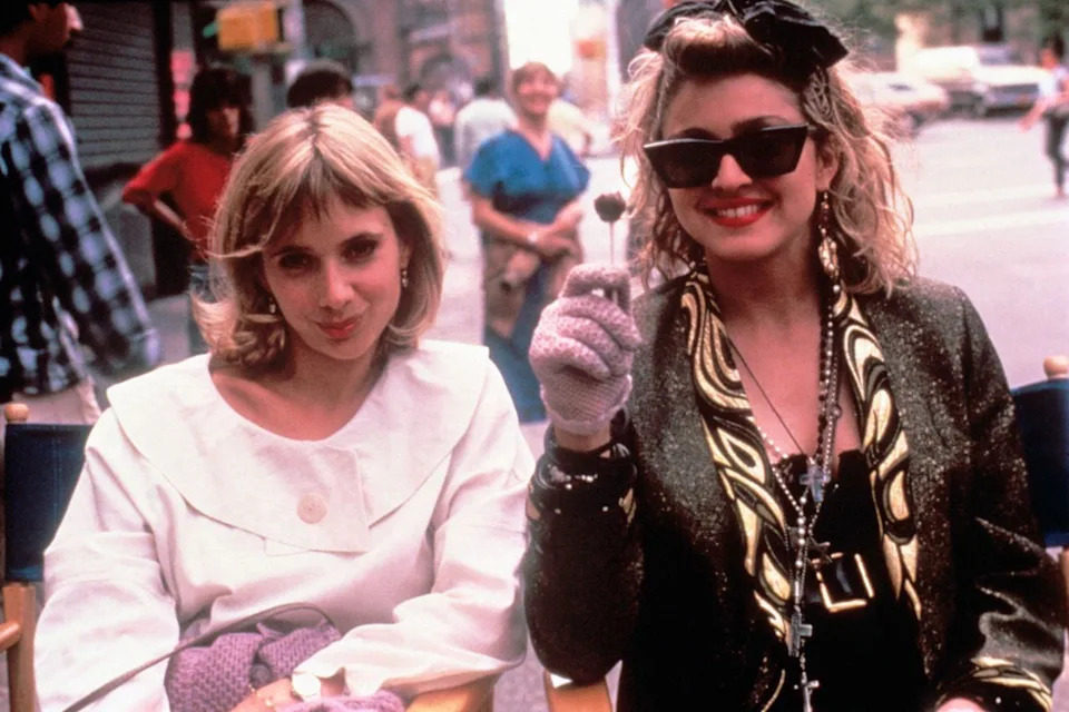 Madonna and Rosanna Arquette in 'Desperately Seeking Susan.' Mondadori via Getty 