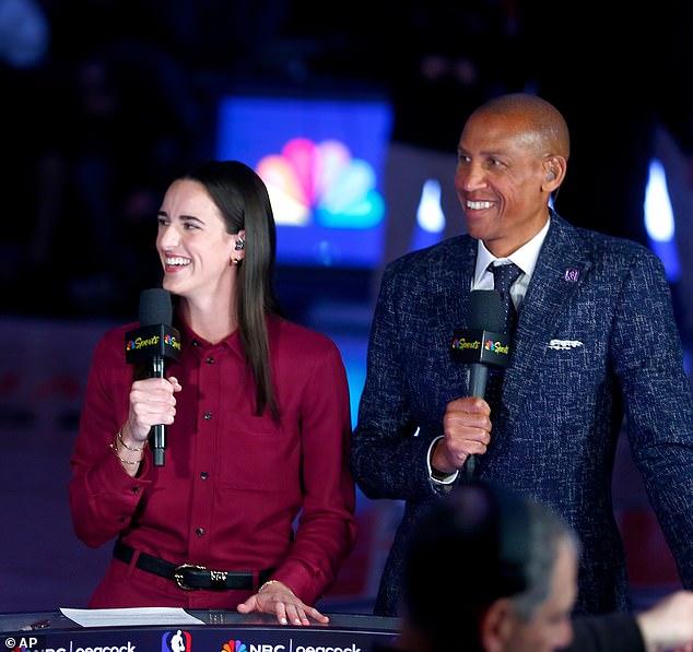 NBA legend Reggie Miller (R) compared Clark's game to Celtics guard Payton Pritchard