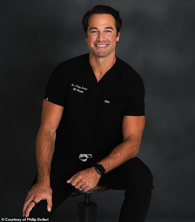 Dr Philip Deibel, pictured, says he has saved his family $13,000 a year by switching to a controversial health insurance workaround