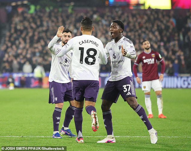 Carrick's tactical shift to a 4-2-3-1 has been particularly beneficial for midfielders Casemiro and Mainoo