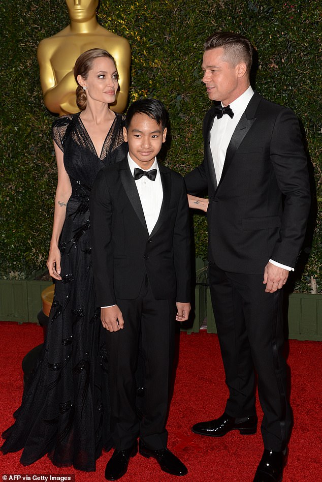 Angelina Jolie and Brad Pitt's son Maddox Jolie has dropped from his father's last name, eight months after his sister Shiloh made the same move; seen in 2013