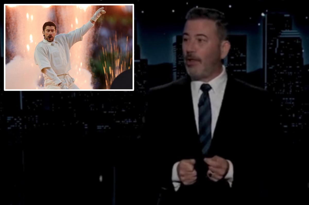 Jimmy Kimmel calls out liberals for not actually being fans of Bad Bunny despite hailing halftime show