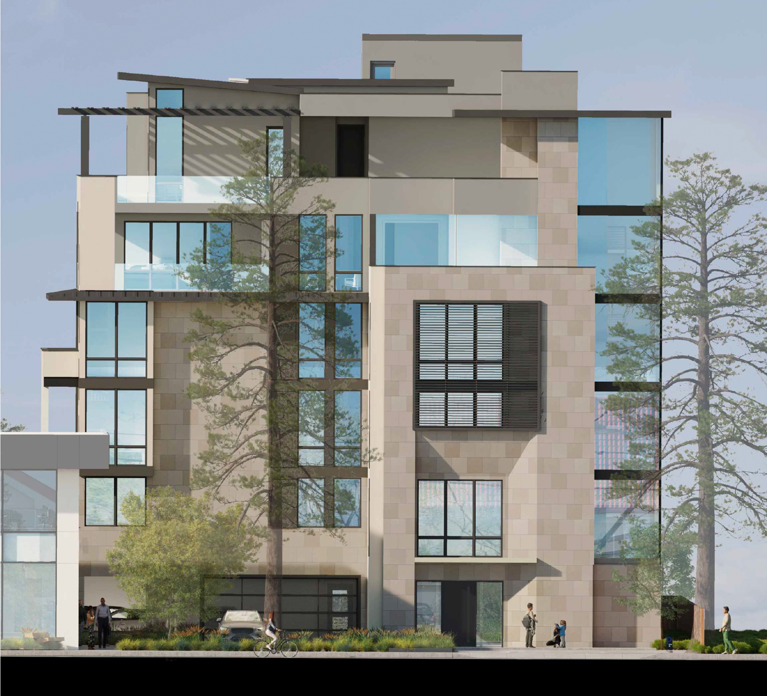 1221 Crane Street vertical elevation, illustration via Prince Street Partners