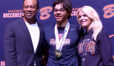 Tiger Woods, ex-wife Elin Nordegren reunite for son Charlie's golf ring ceremony