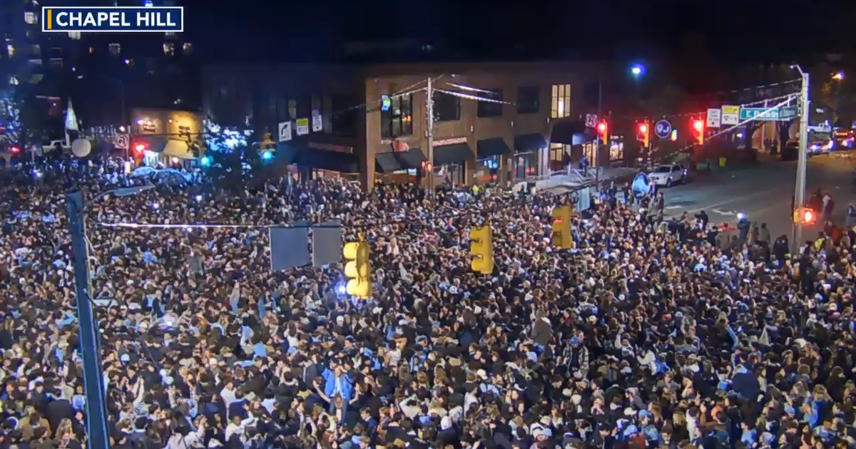 UNC fans rush Franklin Street after Seth Trimble's late 3-pointer secures comeback win vs. Duke :: WRAL.com