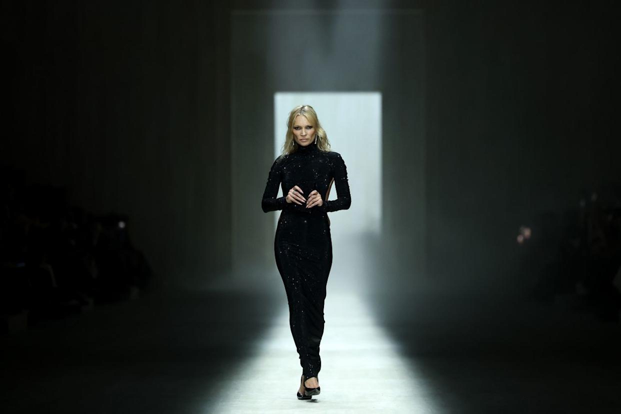 The dress was also backless revealing her thong below.Credit: Getty