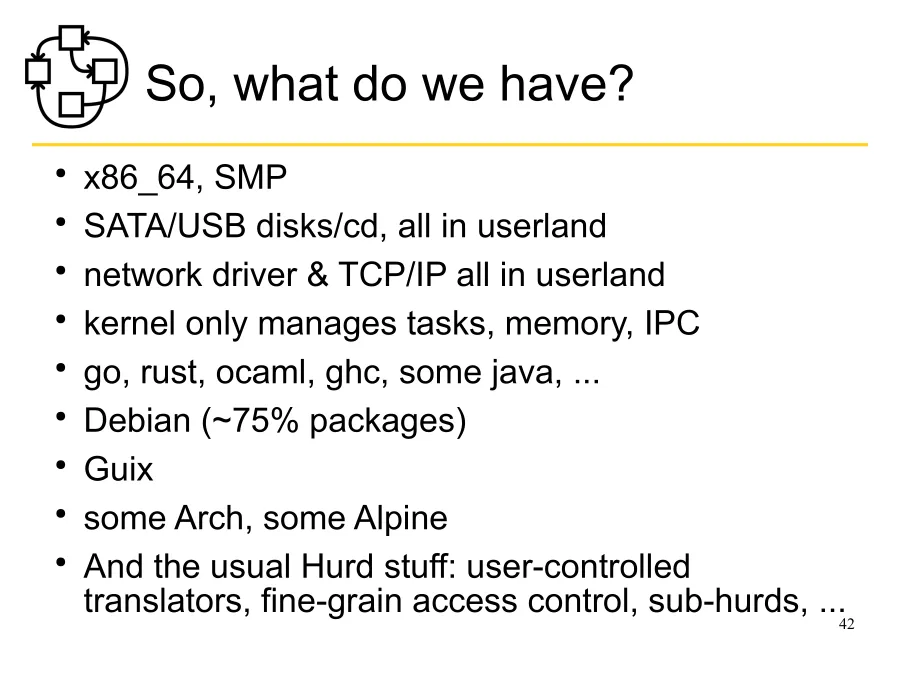 GNU/Hurd 2026 status in 2026