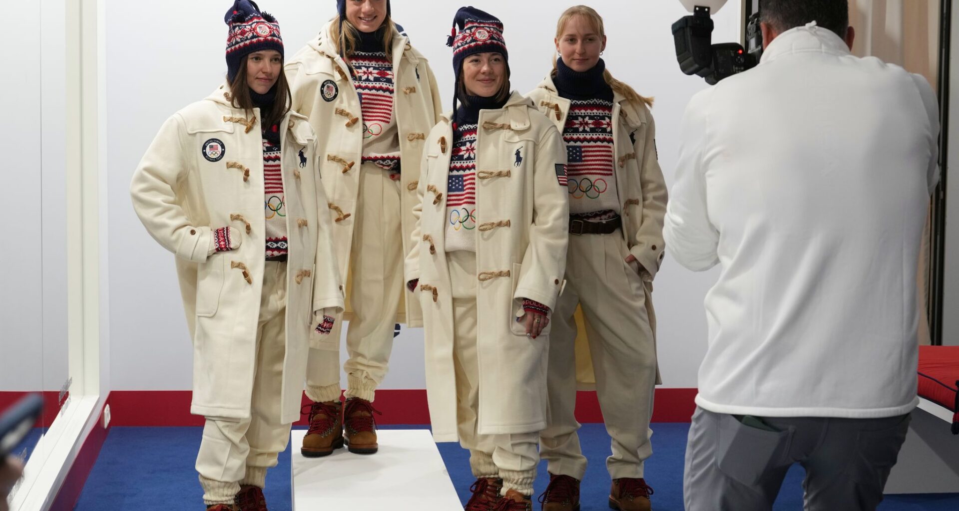 US Olympians are greeted at Milan's airport with star-spangled Ralph Lauren uniforms