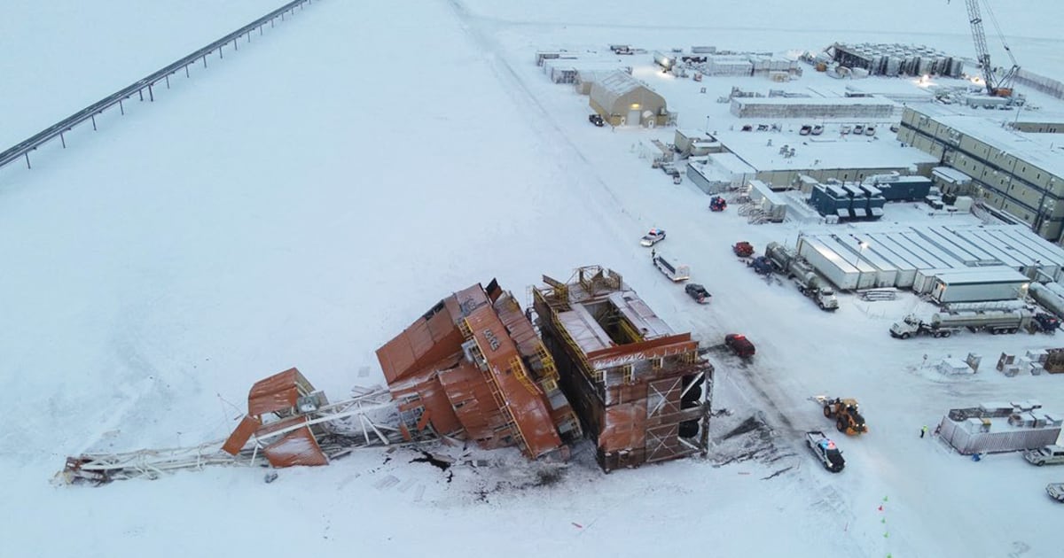 Work begins to remove massive North Slope oil rig that toppled last month