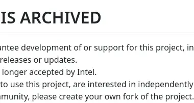 Intel archived message