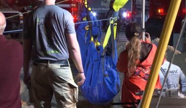 Crews free manatee trapped in storm drain beneath road in Brevard County