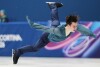 Kyrylo Marsak of Ukraine competes during the men's figure skating short program at the 2026 Winter Olympics, in Milan, Italy, Tuesday, Feb. 10, 2026. (AP Photo/Francisco Seco)