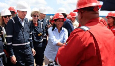 US energy secretary and Venezuela’s acting president tour oil facility in warming ties just weeks after Maduro ouster