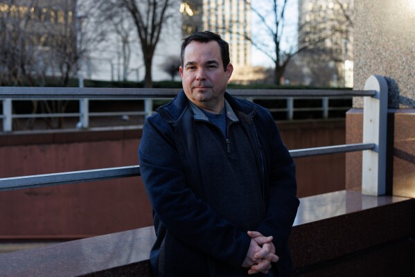U.S. Steel worker Don Furko stands outside of the United Steelworkers headquarters in Pittsburgh, Pa., on Tuesday, Jan. 20, 2026. (Quinn Glabicki/Pittsburgh's Public Source via AP)