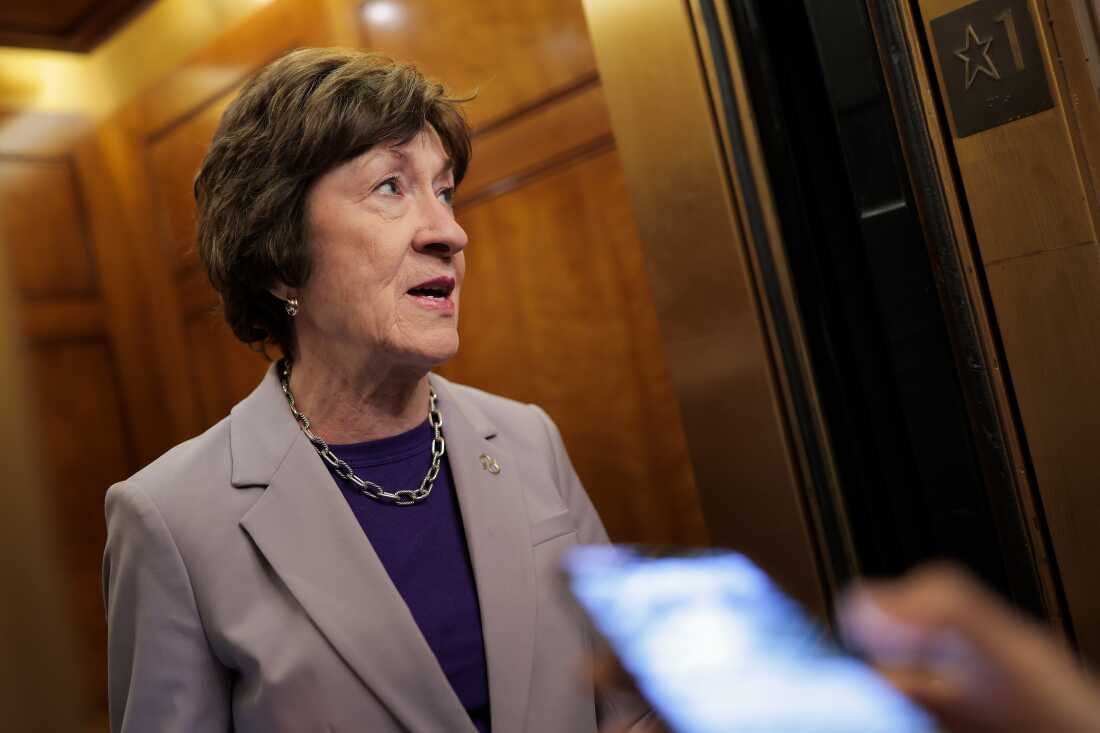 Sen. Susan Collins, R-Maine, enters the U.S. Capitol on January 27, 2026. Collins has been a key negotiator in government funding talks, and says the passage of appropriations bills is evidence that Congress can s