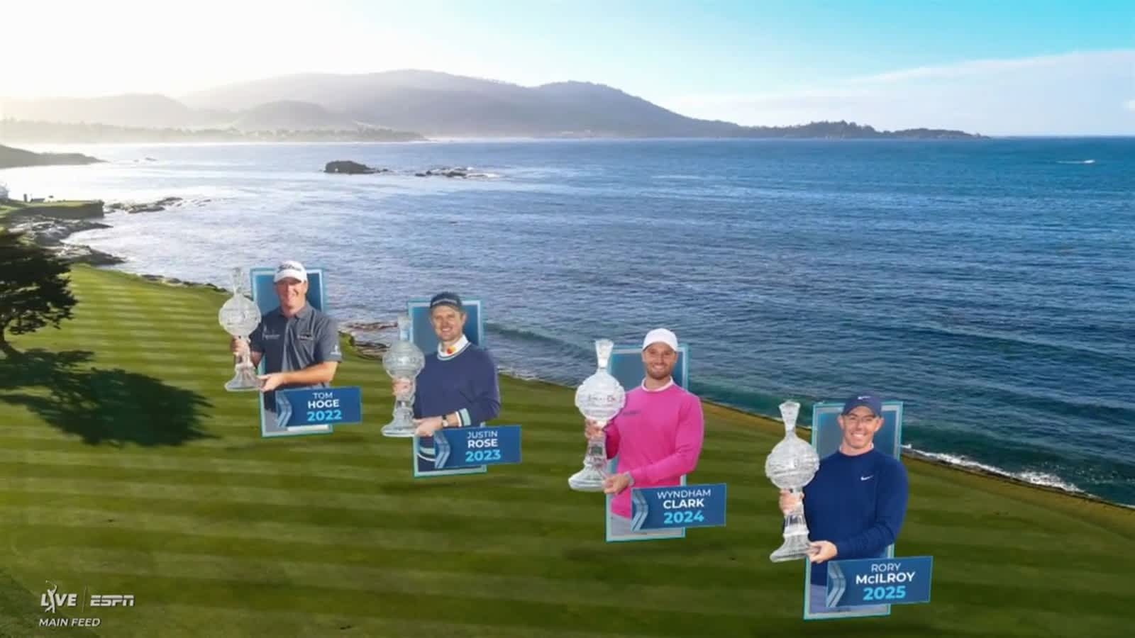 PGA TOUR’s Drone AR technology showcases iconic Pebble Beach scenery, past champions