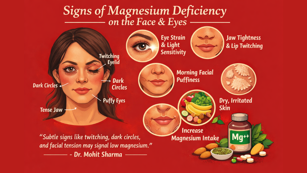 Doctors explain the signs of magnesium deficiency that can show up on your face and eyes
