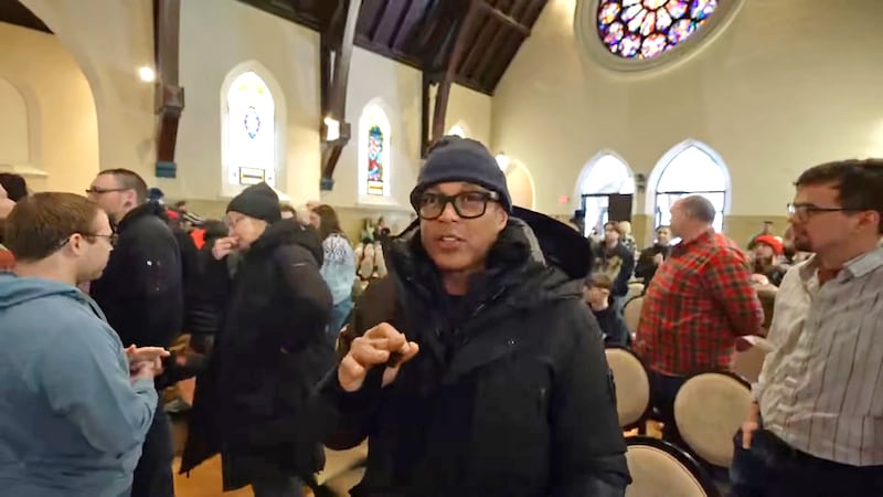 Don Lemon live streamed a protest at a Cities Church in St. Paul, Minnesota, on Jan. 18, 2026.
